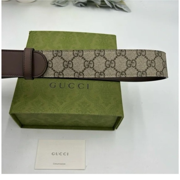 Unisex Gucci GG Marmont, Supreme leather/canvas belt size 80 cm/32 inches